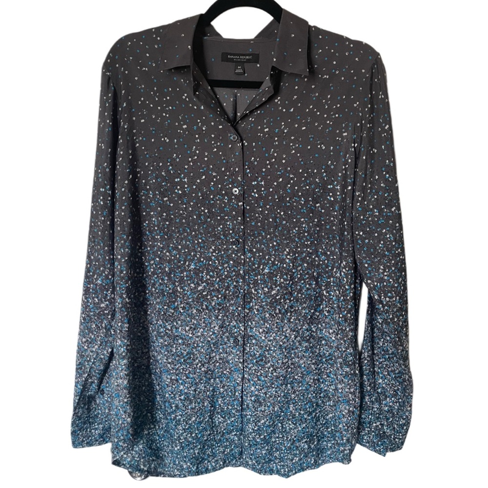 Banana Republic Blue Gray Button Down Shirt